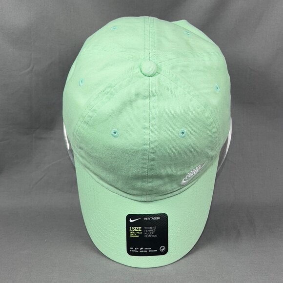 Nike Swoosh Heritage86 Strapback Hat Cap Green S1ze Baseball Tennis Golf Womens - Picture 7 of 15